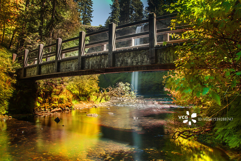 俄勒冈州的银瀑图片素材