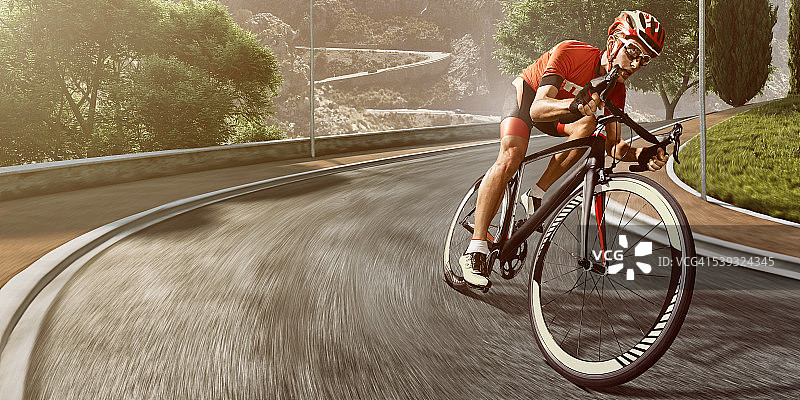 专业公路自行车手图片素材