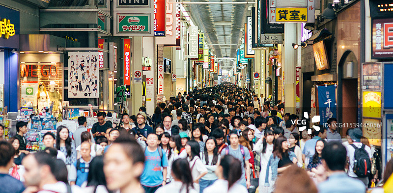 日本拥挤的街道图片素材