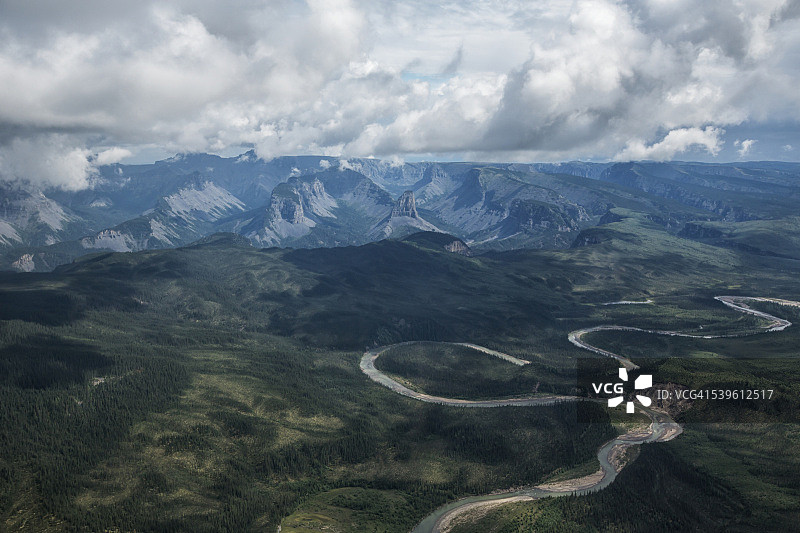 北纳汉尼河鸟瞰图图片素材