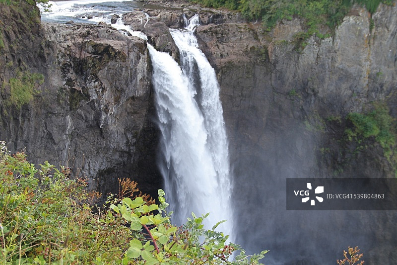 华盛顿州斯诺夸尔米瀑布图片素材