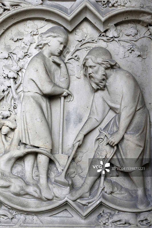 巴黎圣礼拜堂内的浮雕图片素材