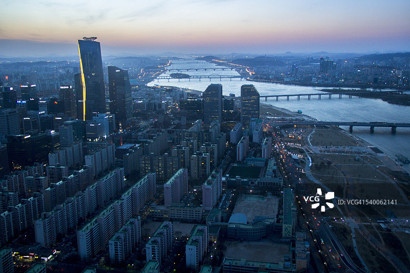 首尔城市夜景图片素材