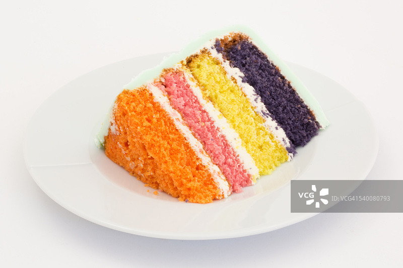 彩虹蛋糕切片图片素材