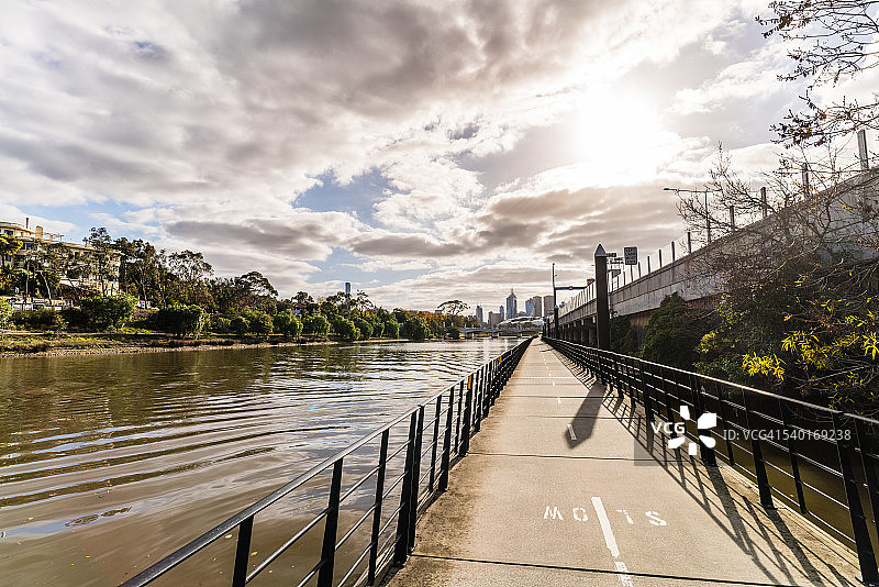 墨尔本自行车道图片素材