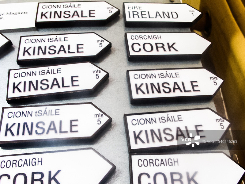 爱尔兰科克郡金塞尔的路标图片素材