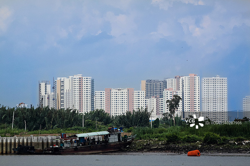 越南胡志明市的城市生活图片素材