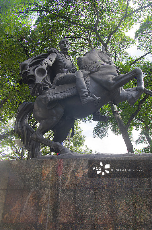 西蒙·玻利瓦尔雕像景观图片素材