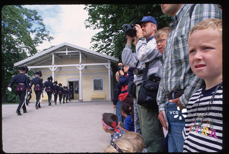 奥斯陆皇宫的卫兵换岗仪式图片素材