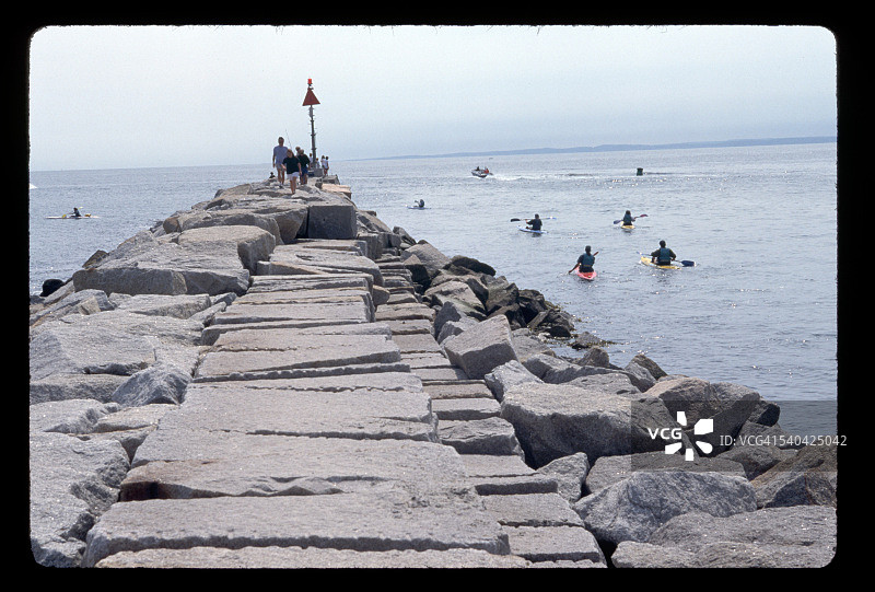 缅因州肯纳邦克波特石码头图片素材