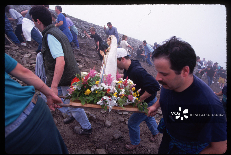 在克罗帕特里克山的朝圣者图片素材