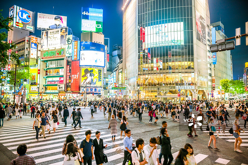 日本东京涩谷十字路口图片素材