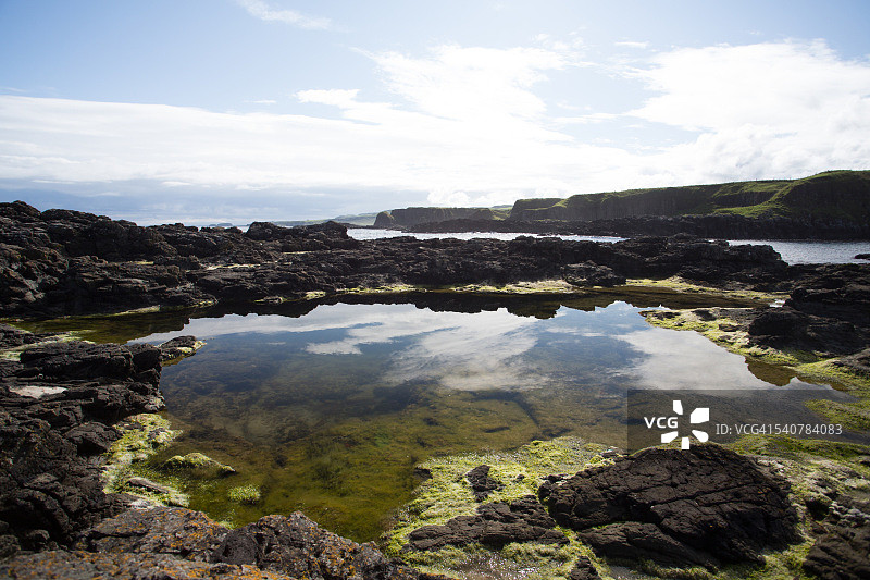 安特里姆郡的邓塞韦里克港图片素材