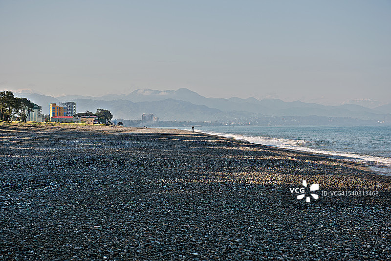 格鲁吉亚科布列季海滩图片素材
