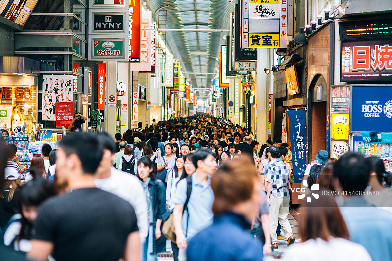 日本拥挤的街道图片素材
