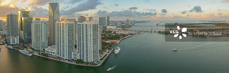 迈阿密黄昏天际线图片素材