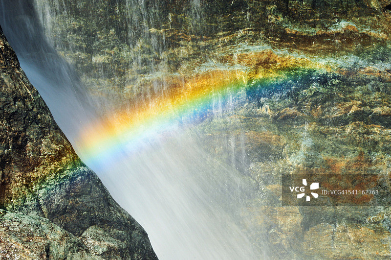 彩虹瀑布图片素材