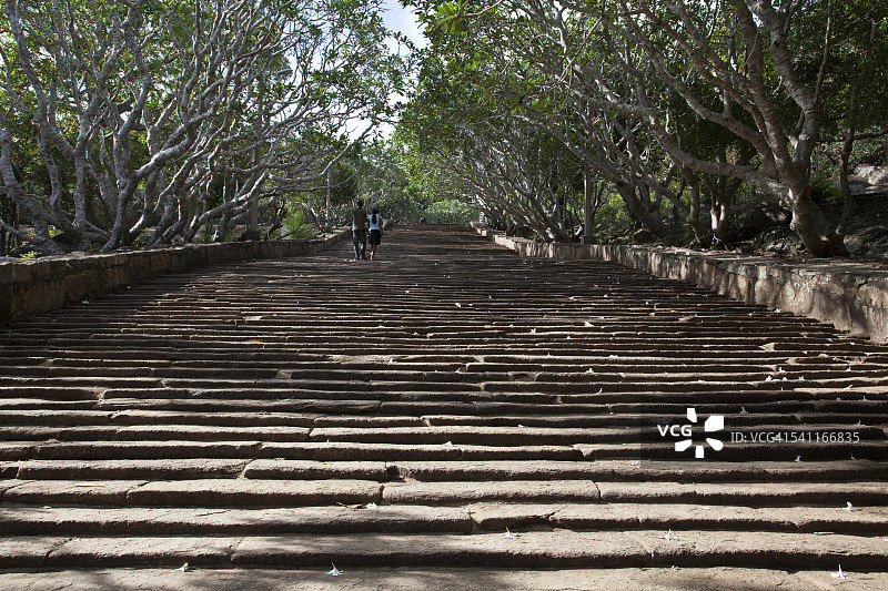 通往米欣泰莱山顶的台阶图片素材