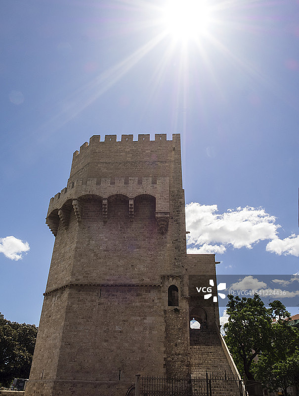 瓦伦西亚旧城墙塞拉诺斯之门图片素材
