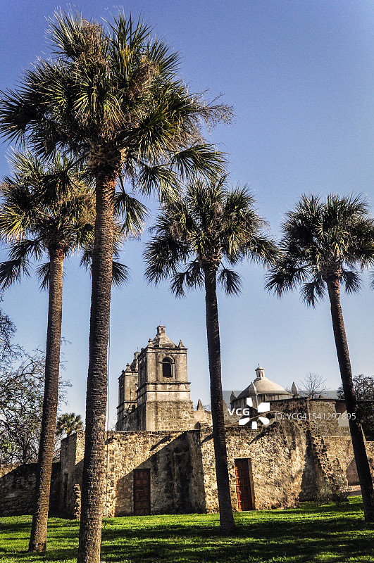 德克萨斯州圣安东尼奥的圣胡安卡皮斯特拉诺教堂图片素材