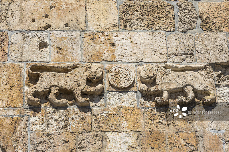 老城区狮子门（又名圣斯蒂芬门）细节图片素材