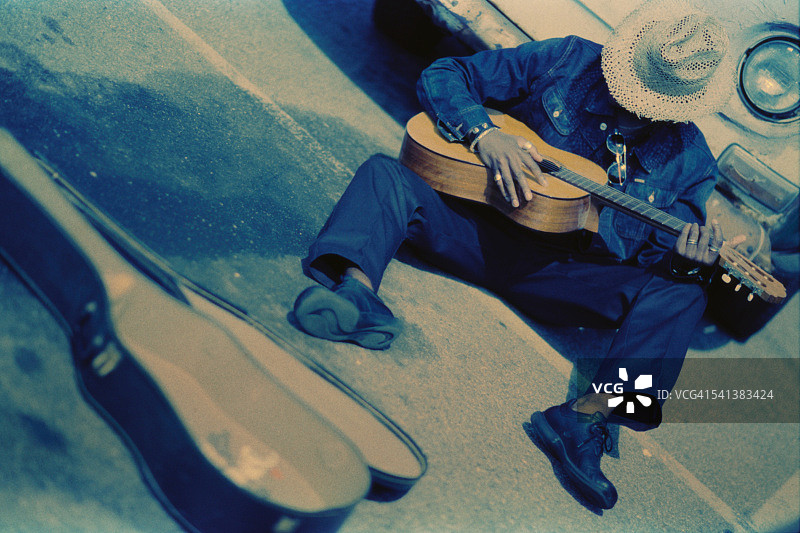 街头音乐家图片素材