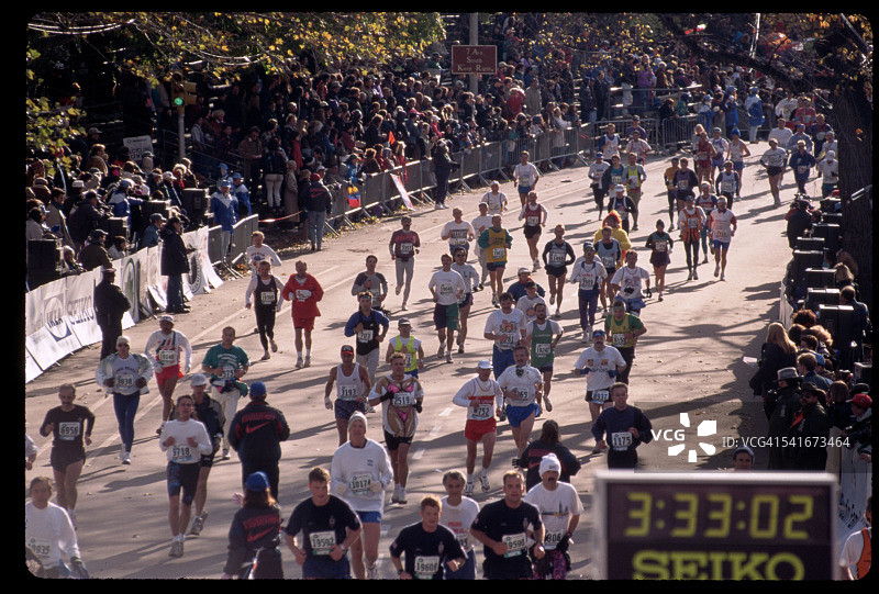 纽约马拉松赛跑者图片素材