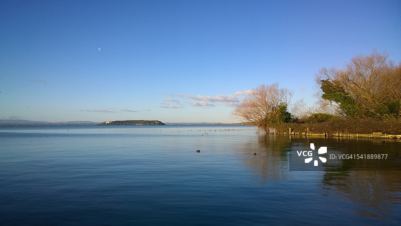 特拉西梅诺湖与岛屿图片素材