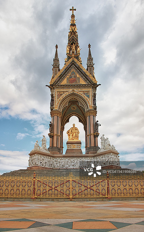 伦敦的阿尔伯特纪念碑图片素材