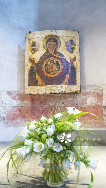 天主教堂内部细节图片素材