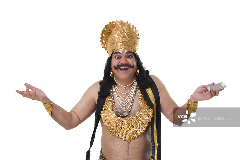 打扮成罗波那的男人肖像图片素材