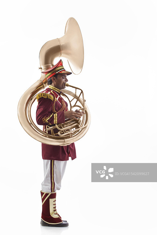 乐队指挥演奏苏沙号图片素材