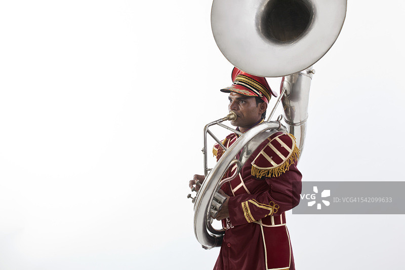 乐队指挥演奏苏沙号图片素材