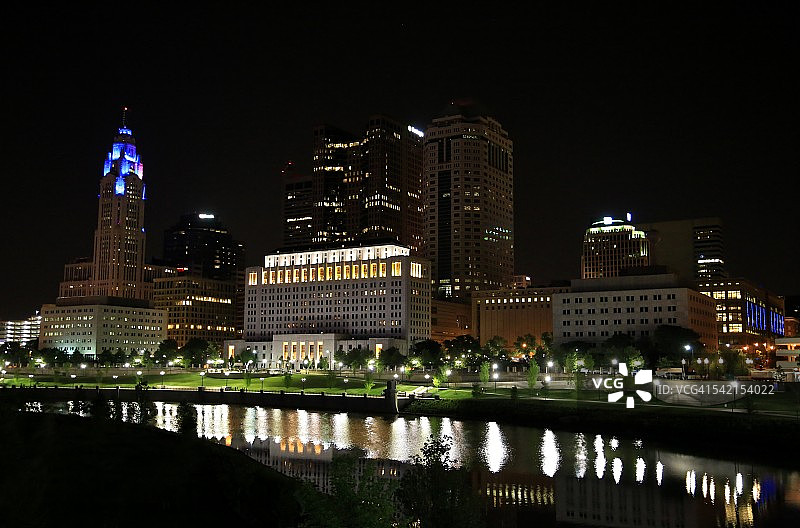 美国俄亥俄州哥伦布市的城市天际线图片素材