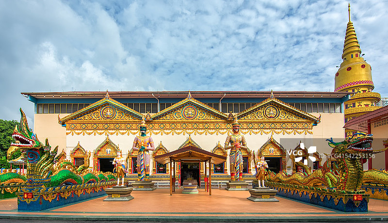 马来西亚槟城卧佛寺图片素材