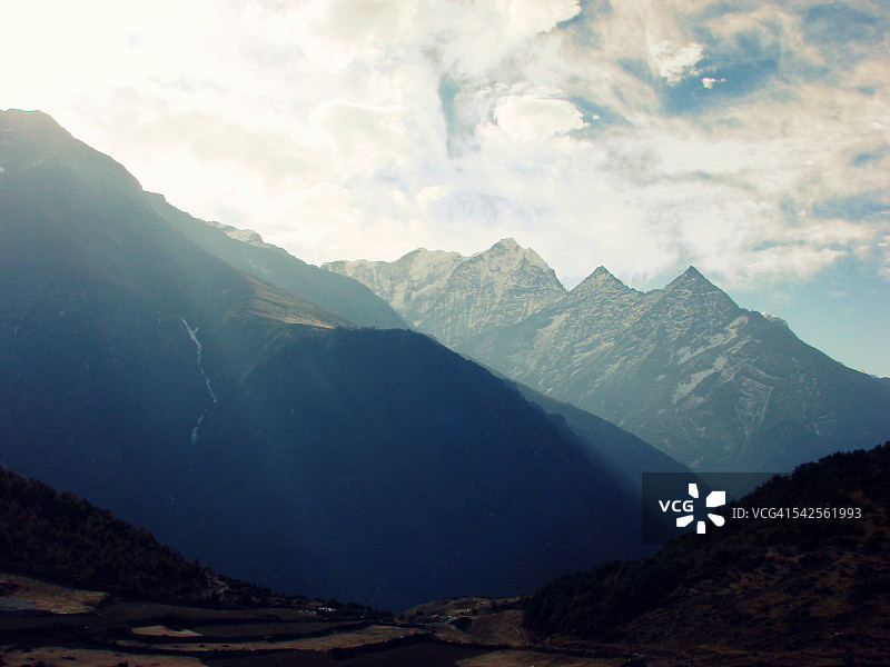 库苏姆康格鲁峰图片素材