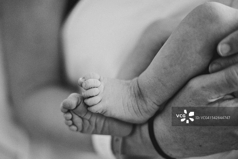新生婴儿的脚图片素材