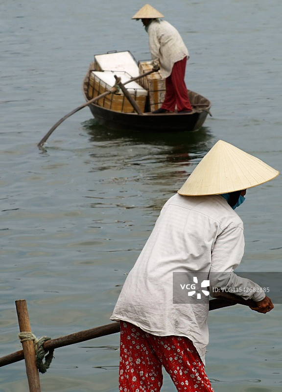 会安的钓鱼活动图片素材
