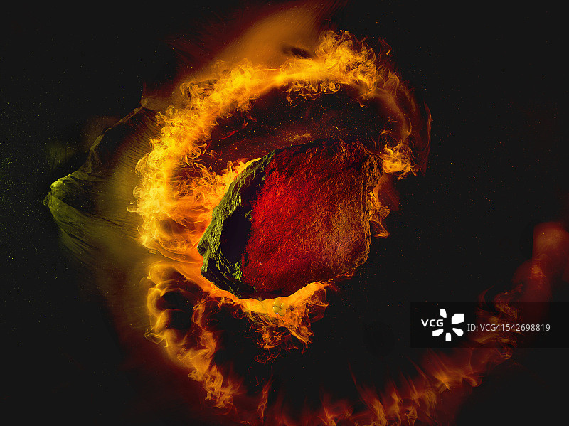 色彩抽象干冰漩涡图片素材