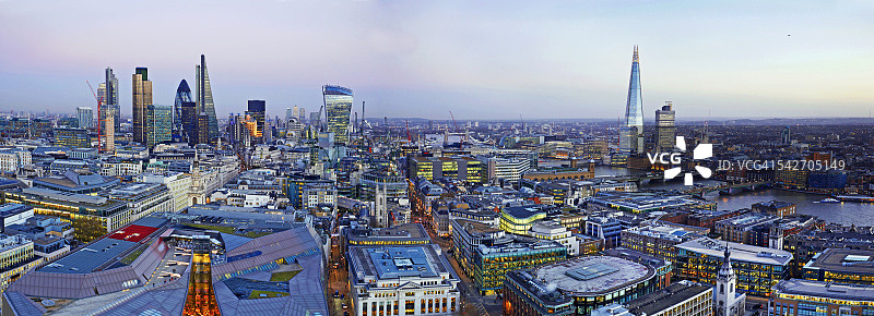 伦敦市黄昏全景图片素材