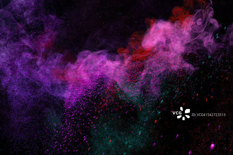 彩色粉末运动图片素材