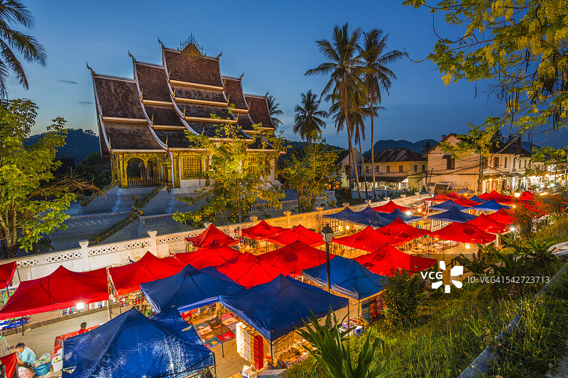 琅勃拉邦夜市图片素材