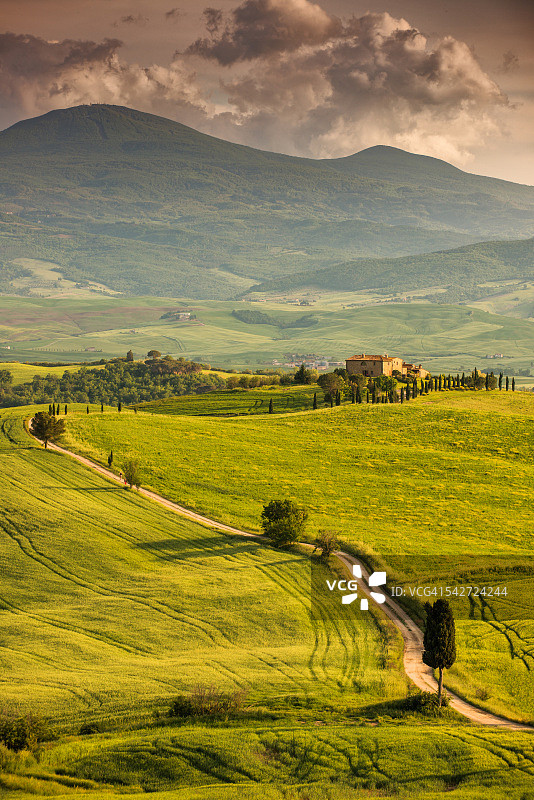 托斯卡纳蜿蜒的道路图片素材