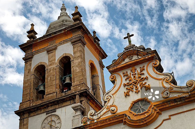 里约热内卢森特罗区圣丽塔教堂钟楼图片素材