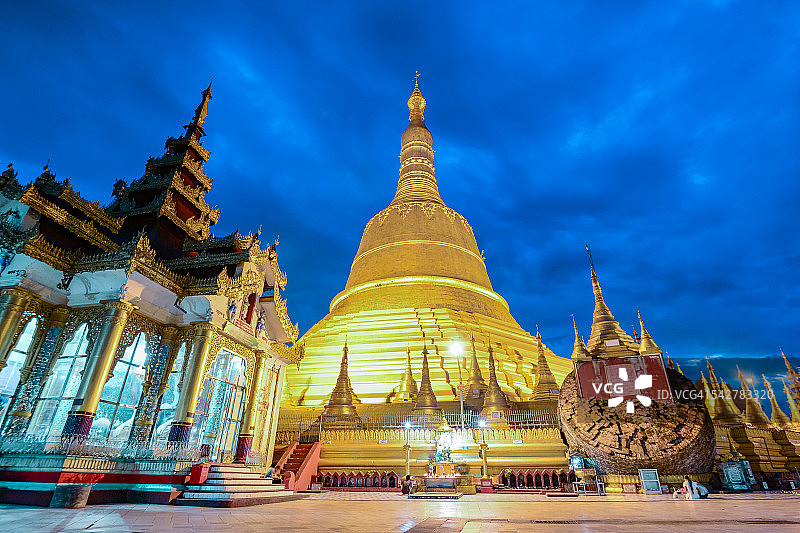 缅甸瑞摩多佛塔图片素材