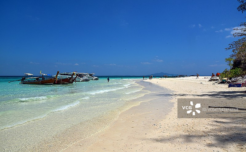 泰国皮皮岛竹岛的田园海滩图片素材