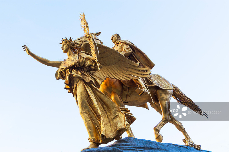 谢尔曼将军雕像，中央公园南格兰特陆军广场图片素材