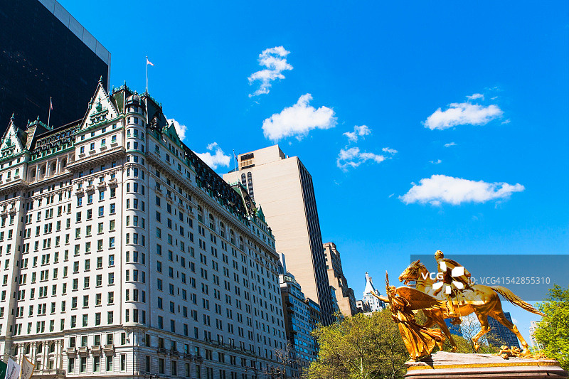 谢尔曼将军雕像，位于格兰德军队广场，广场酒店，中央公园南图片素材