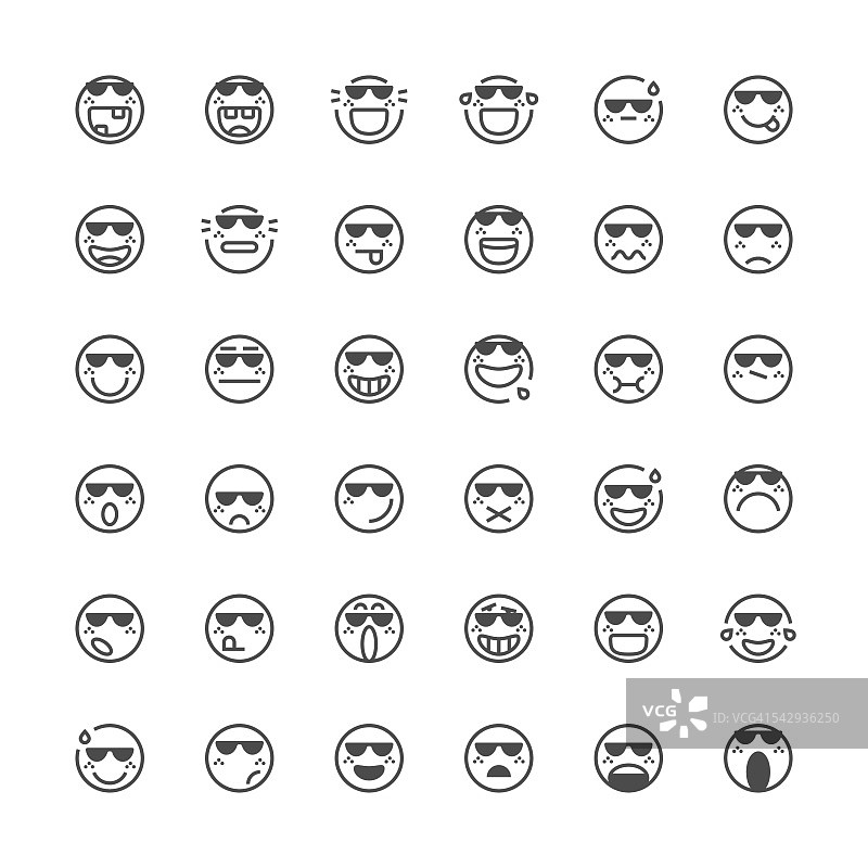 表情符号套装39 | 细线系列图片素材