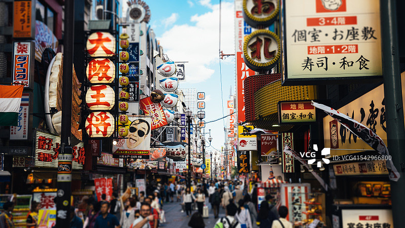 日本大阪难波街区图片素材